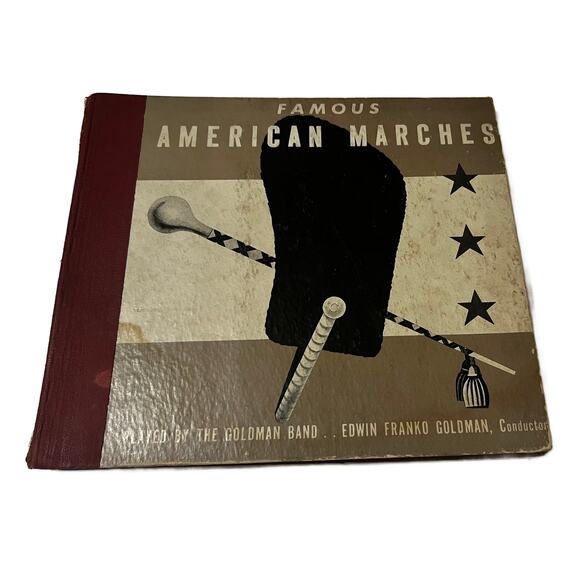 VTG MCM 78 Album Collection  Famous American Marches Goldman Band 4 Records - Picture 1 of 3